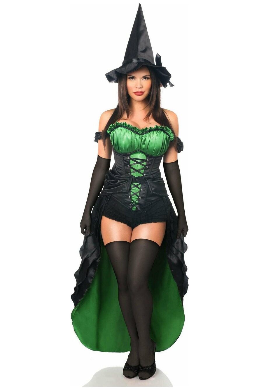 2591 Plus Size Top Drawer Premium 5 PC Spellbound Witch Corset Costume